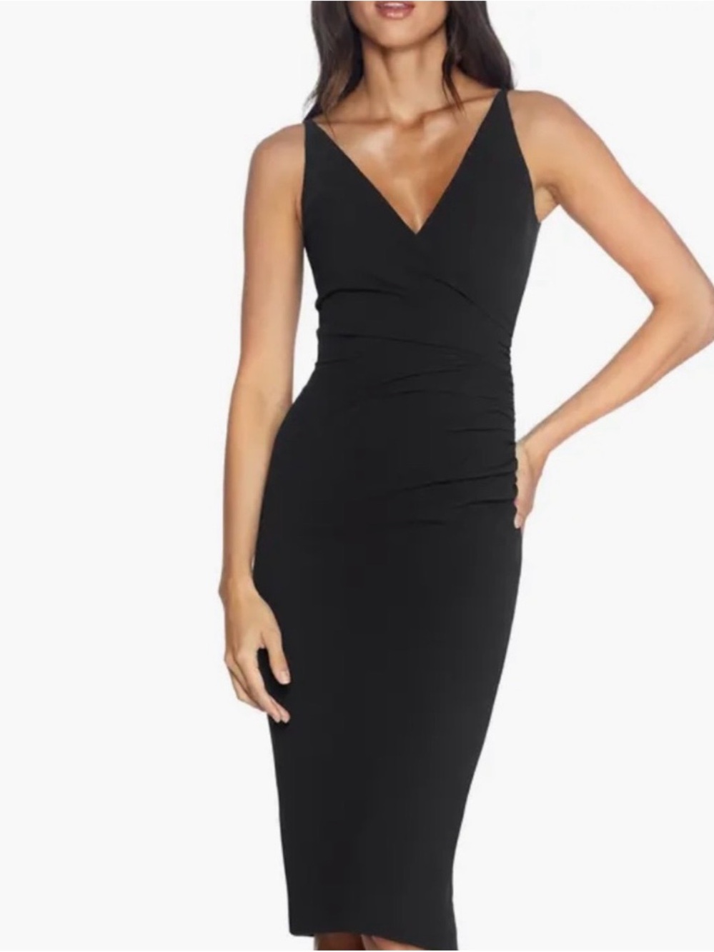Dress the Population Anita Crepe Cocktail Black Dress